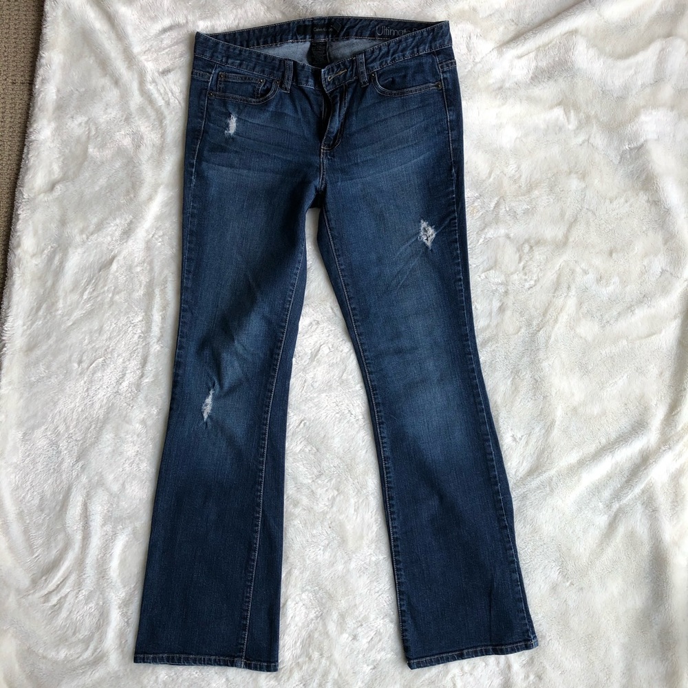 Distressed Bootcut Jeans